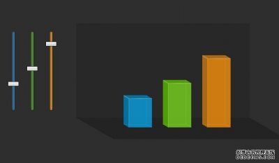 jquery+css3实现漂亮的彩色滑块柱形图效果